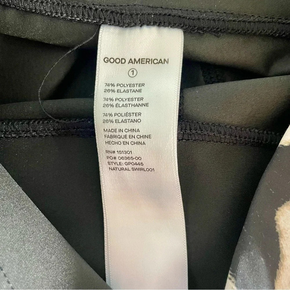 Good American Core Power 7/8 Athletic Leggings in Natural Swirl size small - Picture 9 of 11
